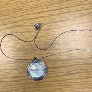 18” sterling silver/ mother of pearl necklace